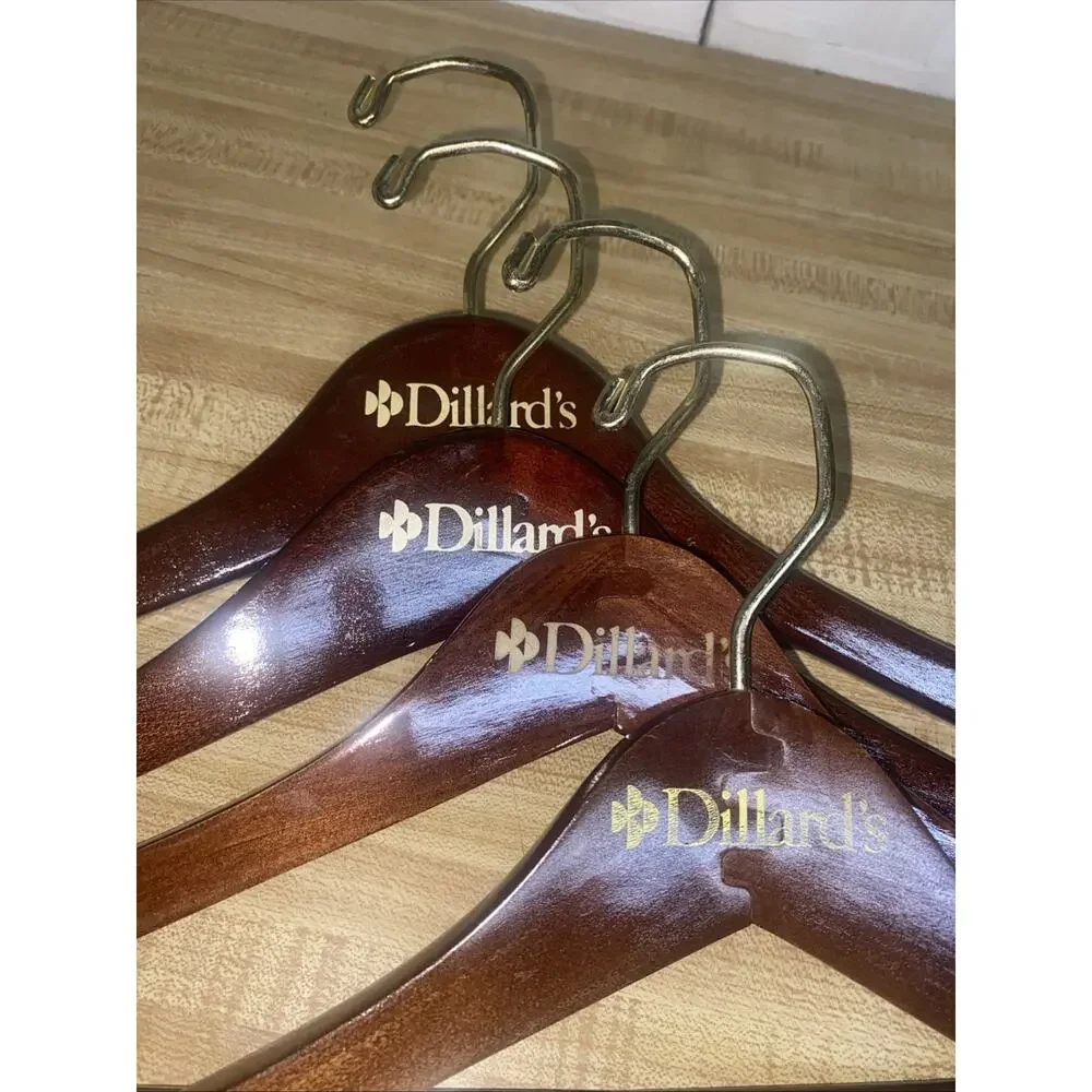 Vintage Dillard's Hanger Wood Wooden Men's Suit or Pants Lot of 4
